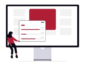 Person analyzing website conversion metrics on a dashboard - diagnosing why website traffic isn't converting into leads