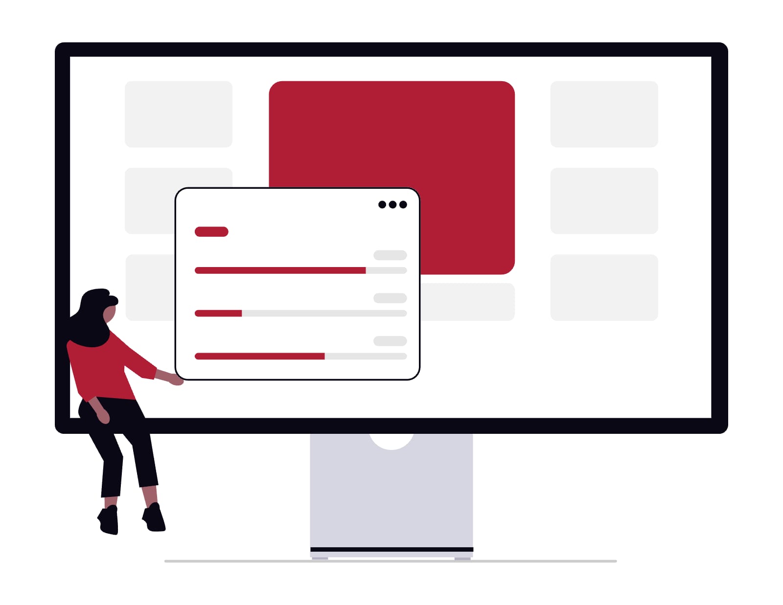 Person analyzing website conversion metrics on a dashboard - diagnosing why website traffic isn't converting into leads